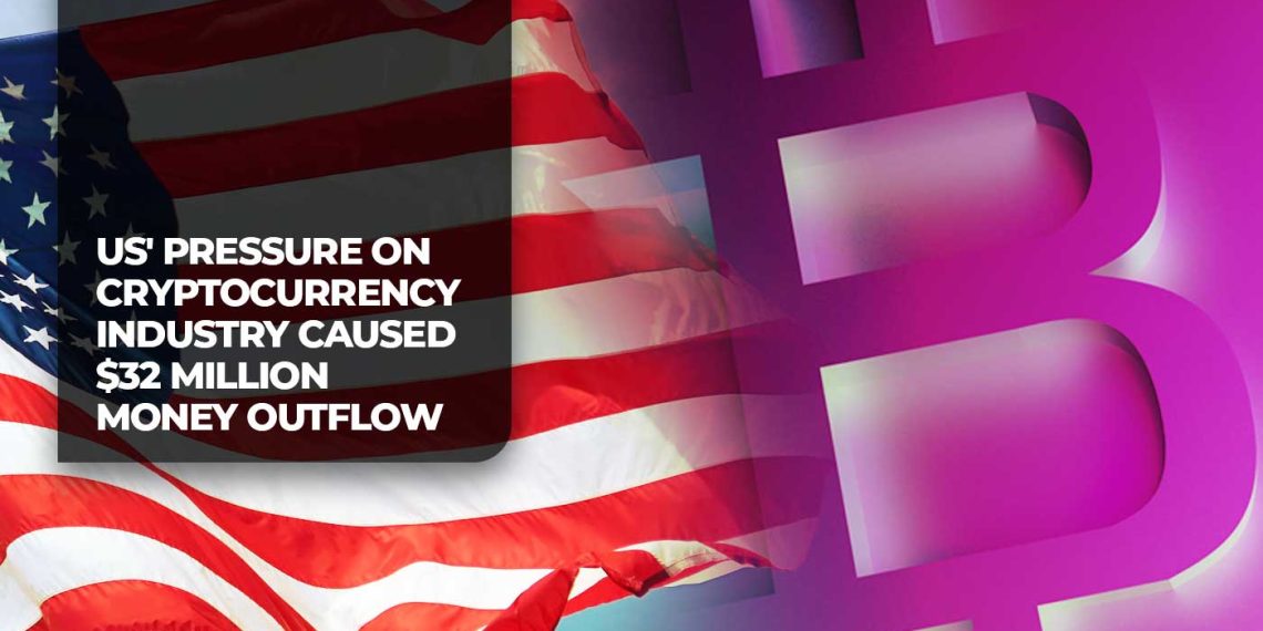 US' Pressure on Cryptocurrency Industry Caused $32 Million Money Outflow